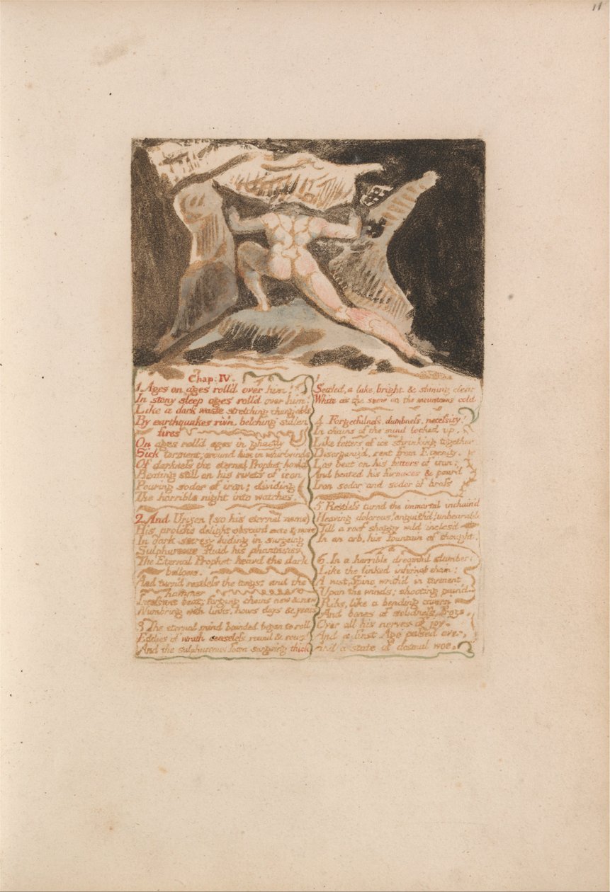 Urizen első könyve, 13. tábla, fejezet: IV alkotó: William Blake