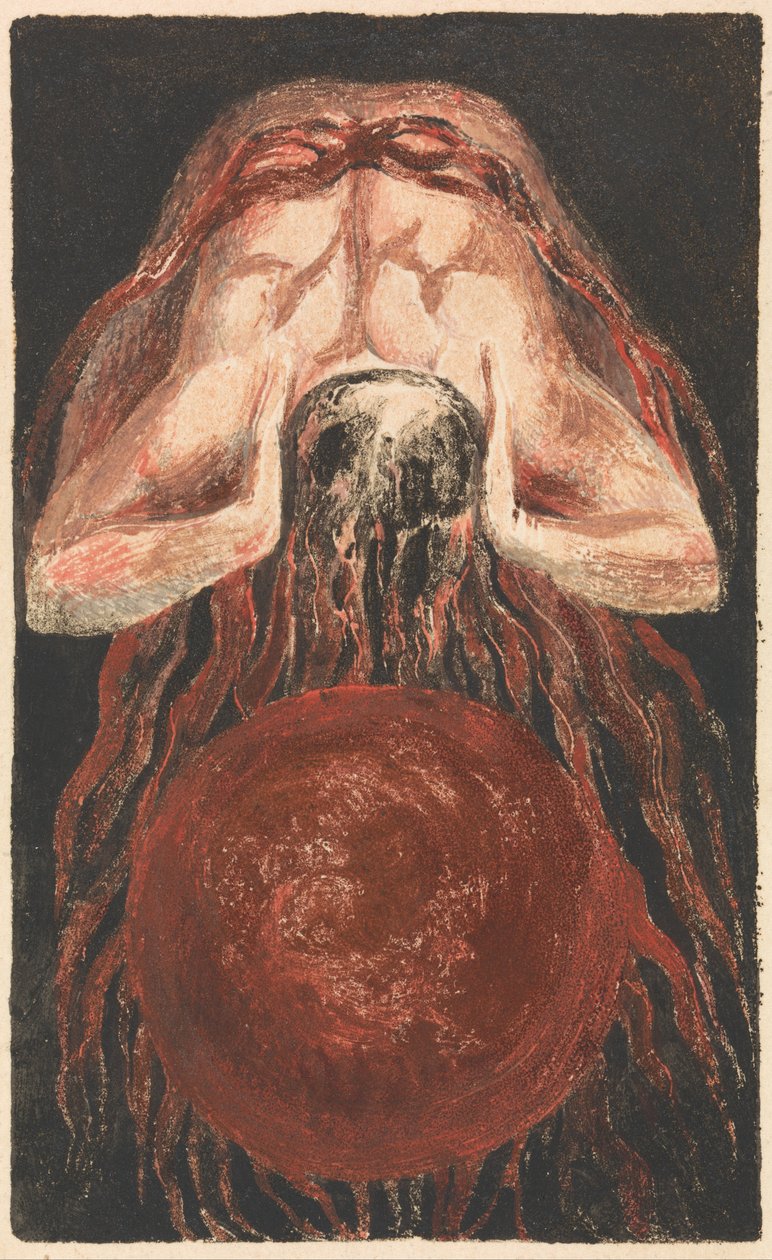Urizen első könyve, 16. tábla (Bentley 17.) alkotó: William Blake