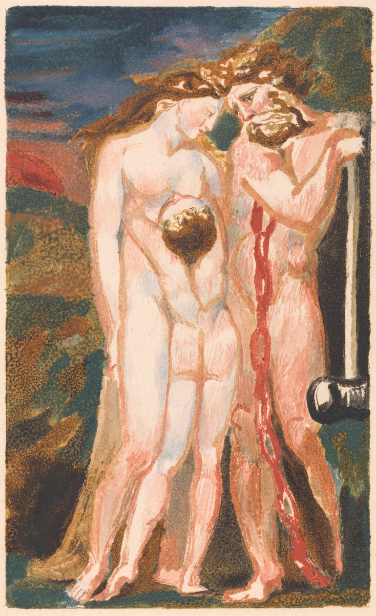 Urizen első könyve, 18. tábla (Bentley 21.) alkotó: William Blake