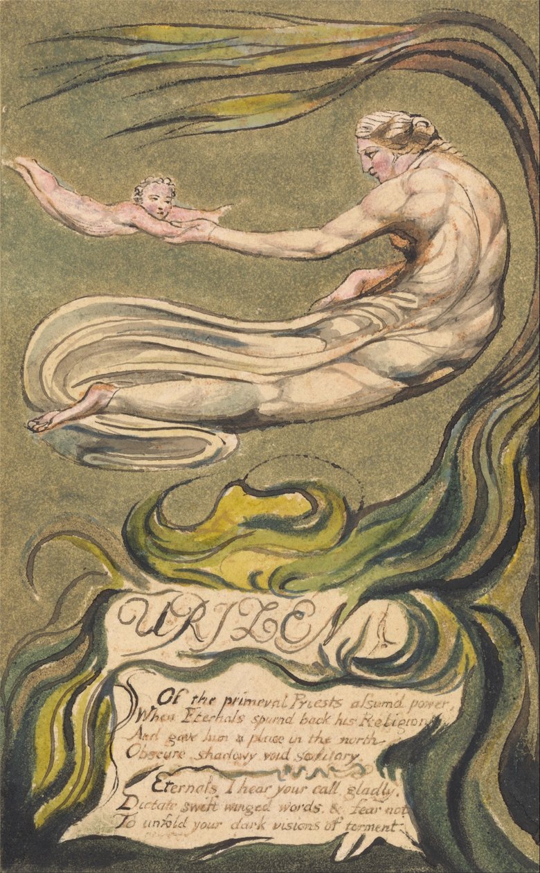 Urizen első könyve, 2(b) tábla, Preludium (Bentley 2b) alkotó: William Blake