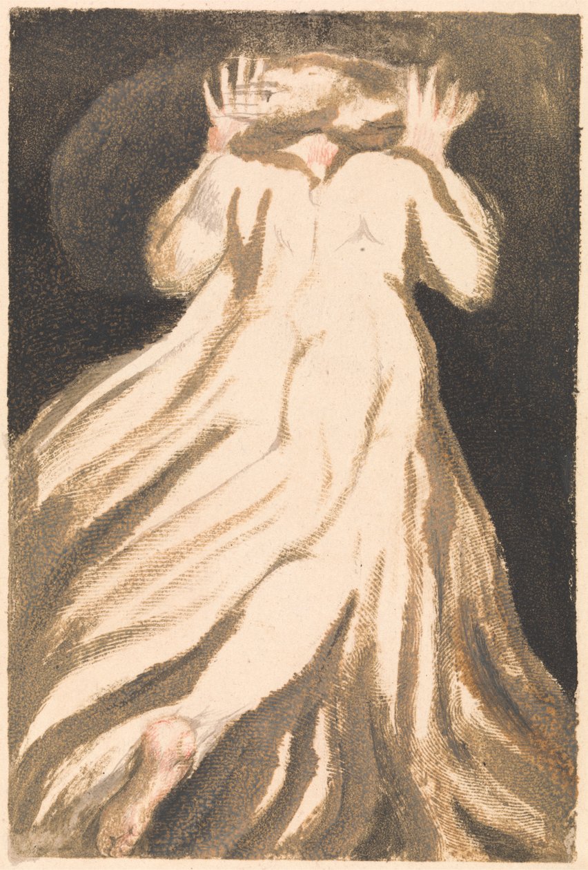 Urizen első könyve, 21. tábla (Bentley 27.) alkotó: William Blake