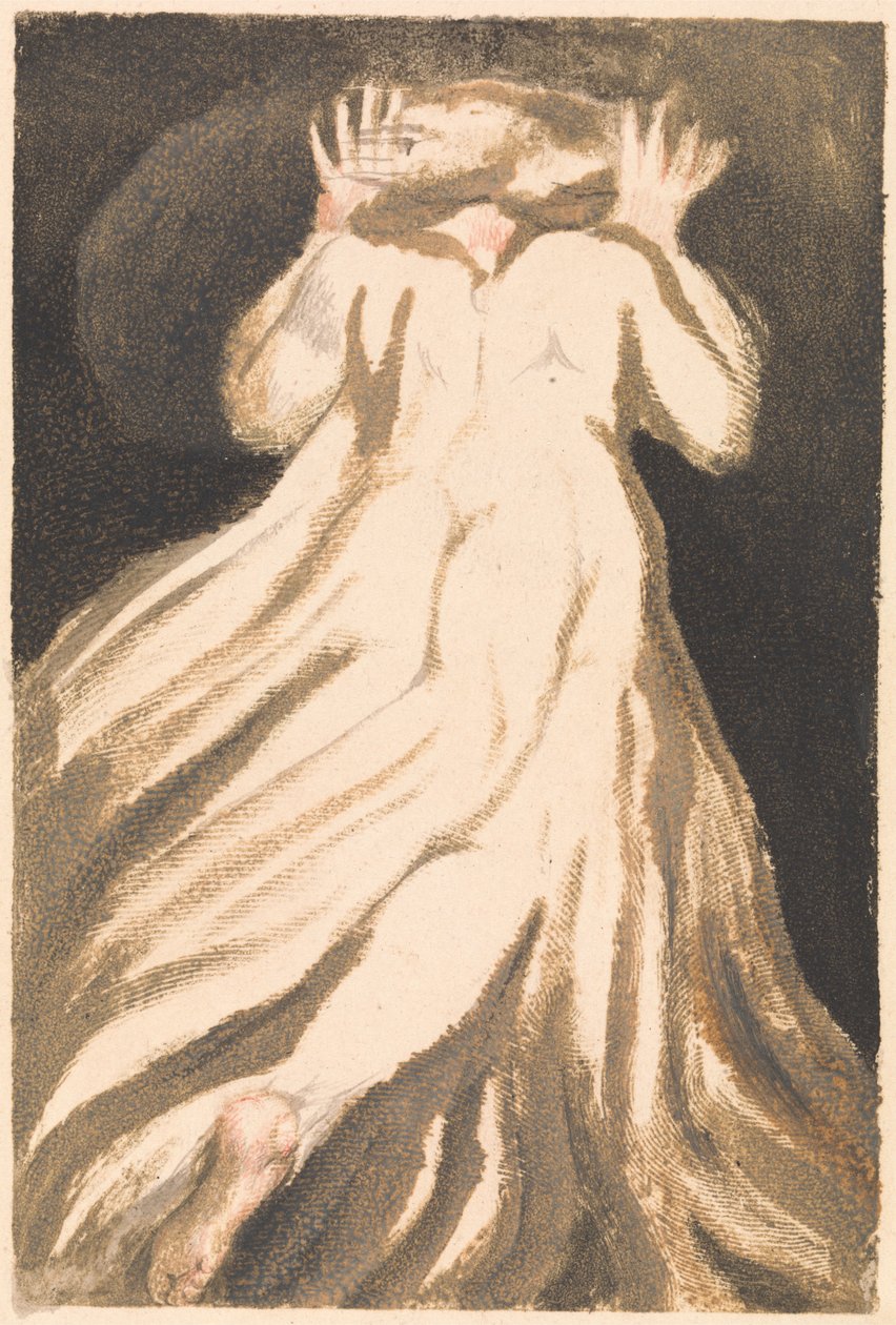 Urizen első könyve, 21. tábla (Bentley 27.) alkotó: William Blake