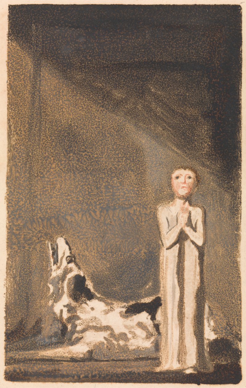 Urizen első könyve, 24. tábla (Bentley 26.) alkotó: William Blake