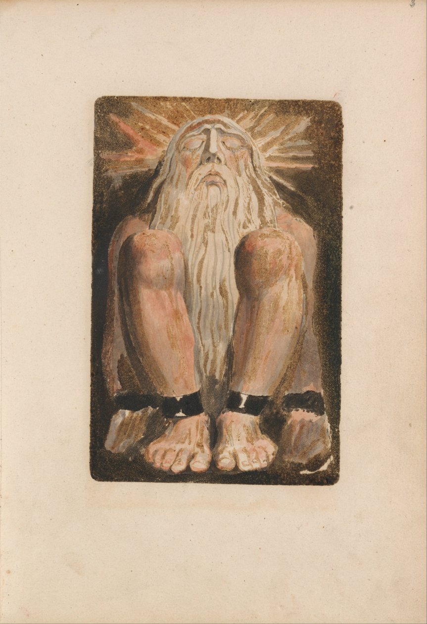 Urizen első könyve, 3. tábla (Bentley 22) alkotó: William Blake