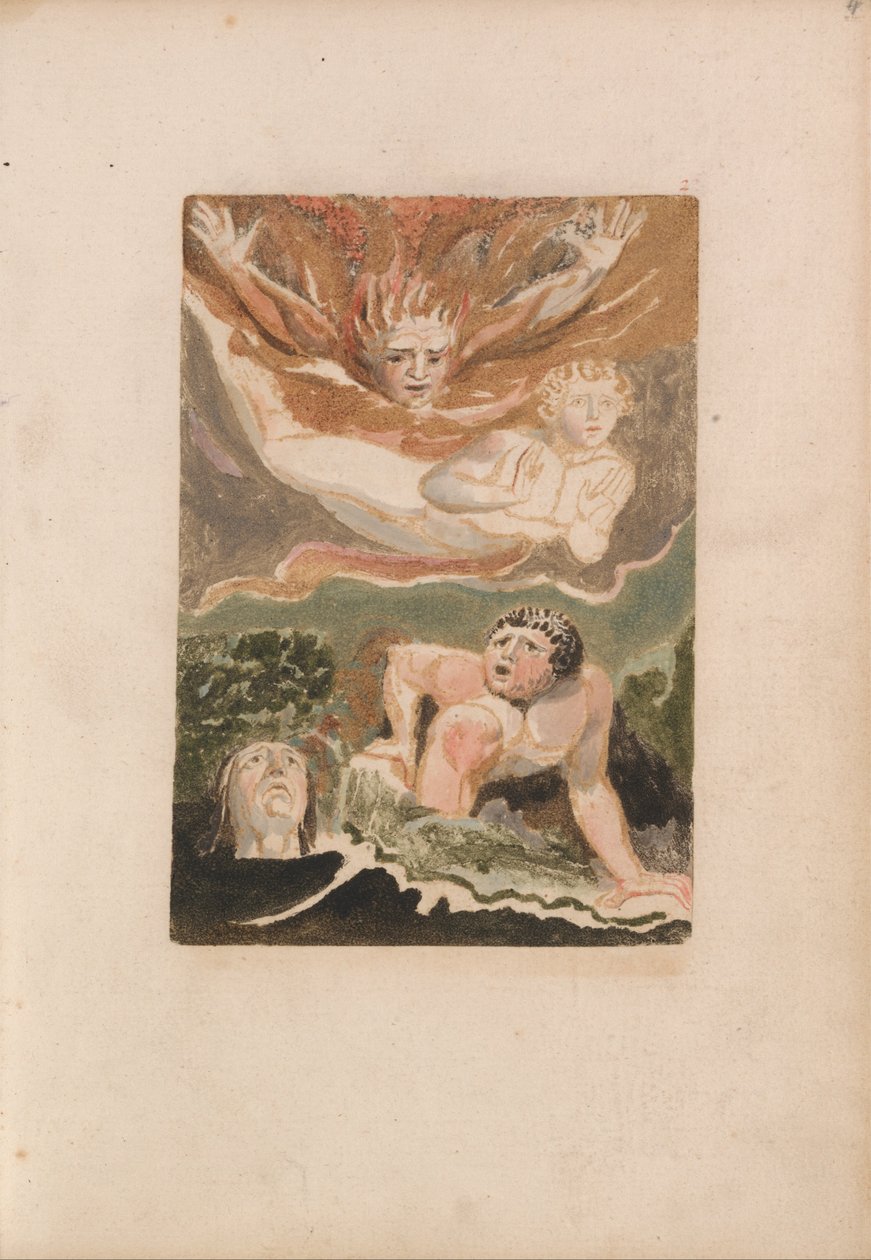 Urizen első könyve, 4. tábla (Bentley 24) alkotó: William Blake