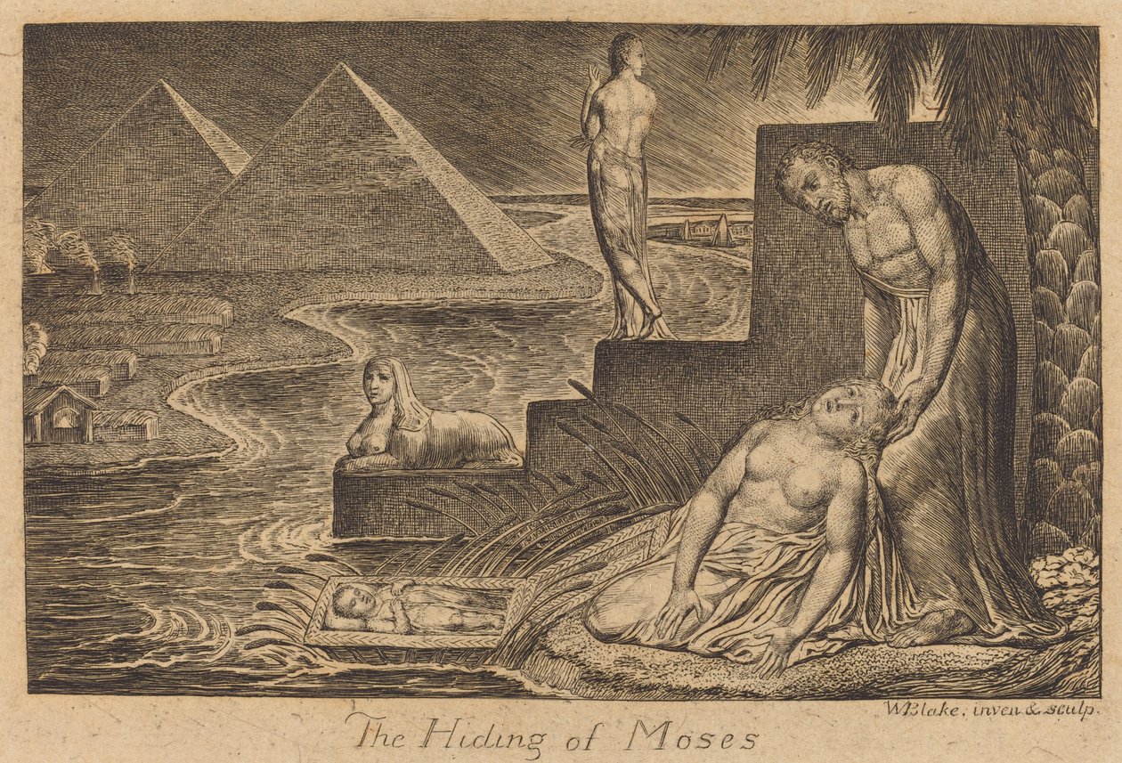 Mózes elrejtése alkotó: William Blake
