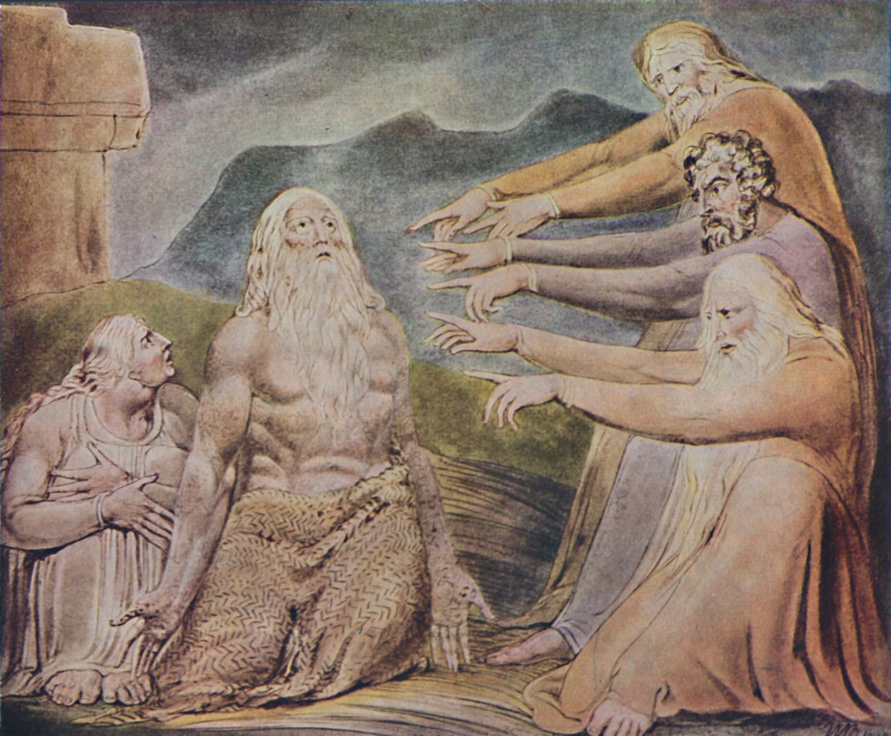 The Just Upright Man Is Laughed To Scorn, c1825, 1947 alkotó: William Blake