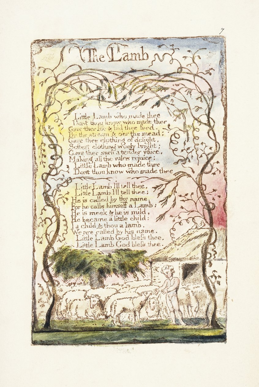 A bárány, 1789 alkotó: William Blake