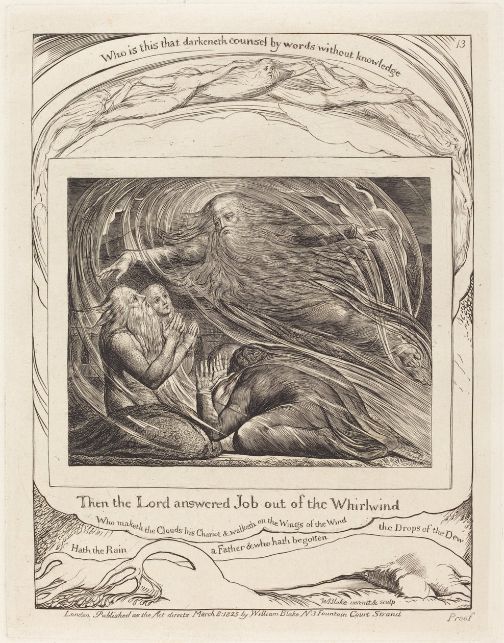 Az Úr válaszol Jóbnak a forgószélből alkotó: William Blake