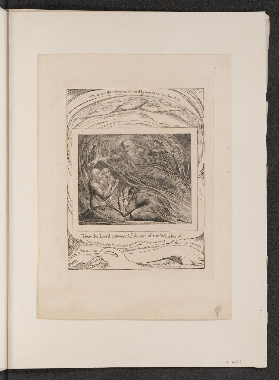 Az Úr válaszol Jóbnak a forgószélből alkotó: William Blake