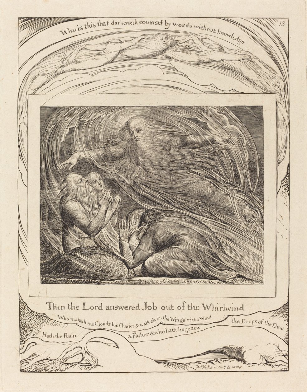 Az Úr válaszol Jóbnak a forgószélből alkotó: William Blake