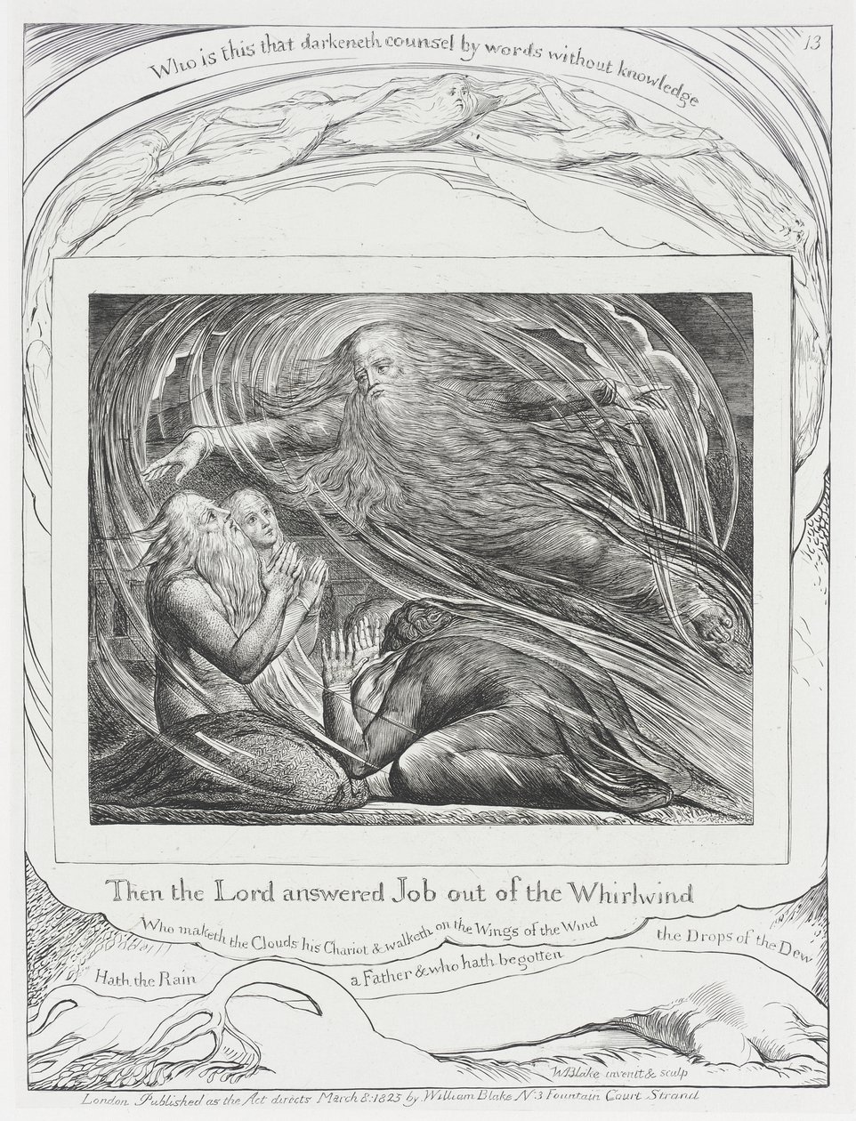 Az Úr válaszol Jóbnak a forgószélből alkotó: William Blake