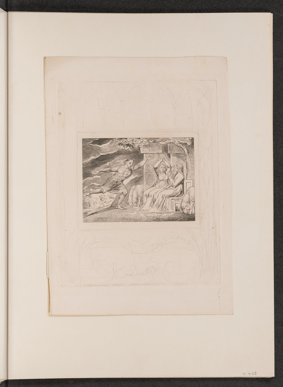 A hírnökök elbeszélik Jóbnak a szerencsétlenségeit alkotó: William Blake