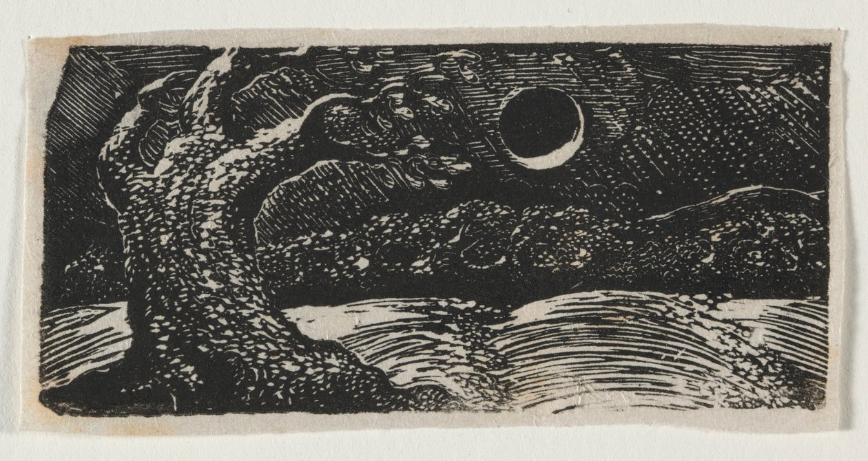Vergilius pásztorai, I. ecloga: A szétrobbantott fa, 1821. alkotó: William Blake