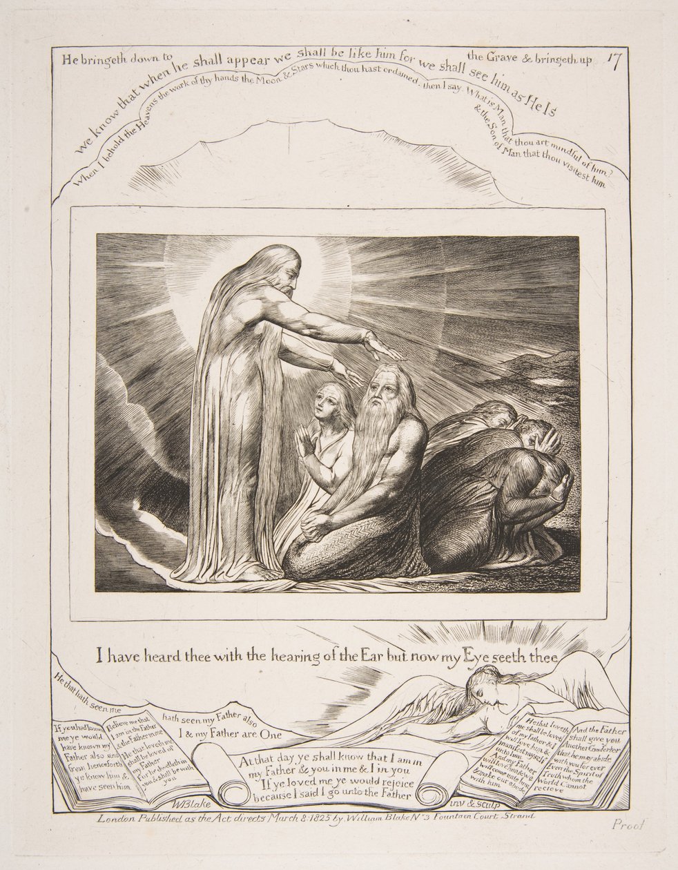 Isten látomása, Jób könyvének illusztrációiból, 1825-26. alkotó: William Blake