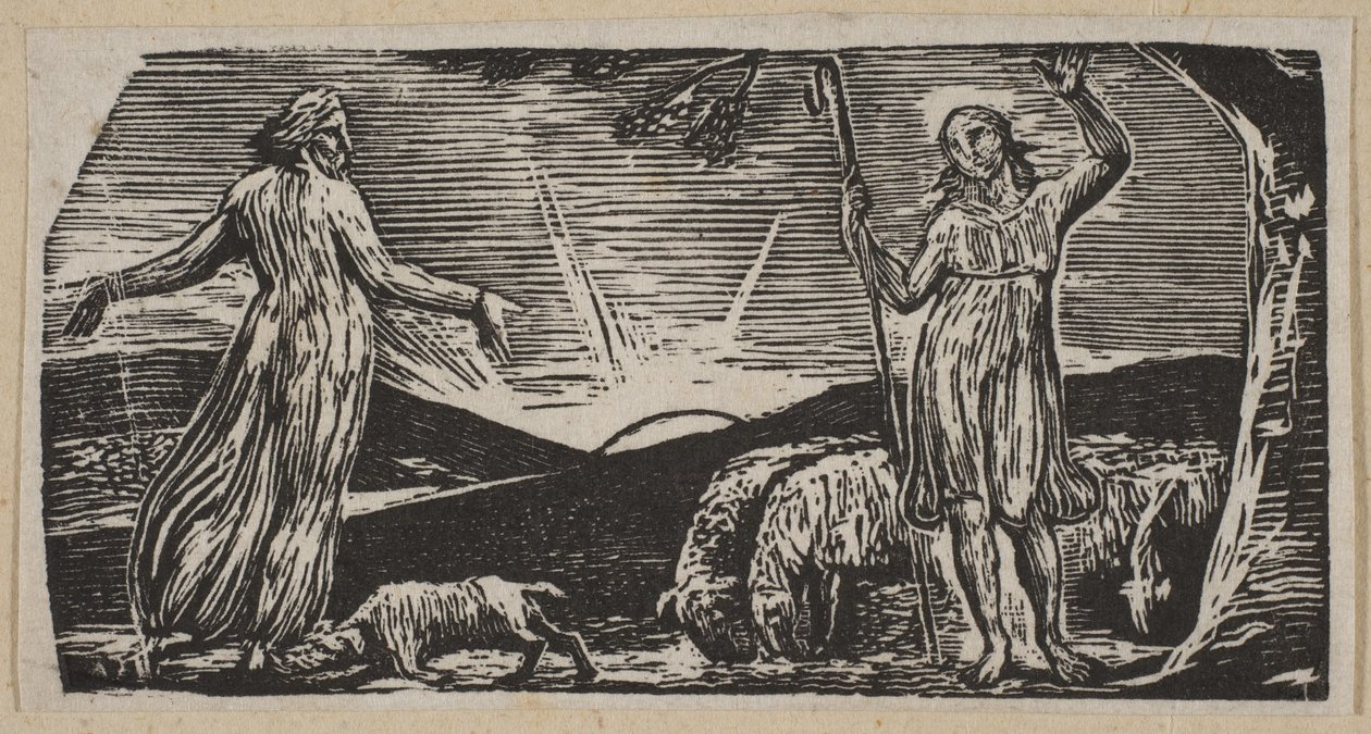 Thenot Remonstrates With Colinet, Thorntons Pastorals of Vergil, 1821-ből. alkotó: William Blake