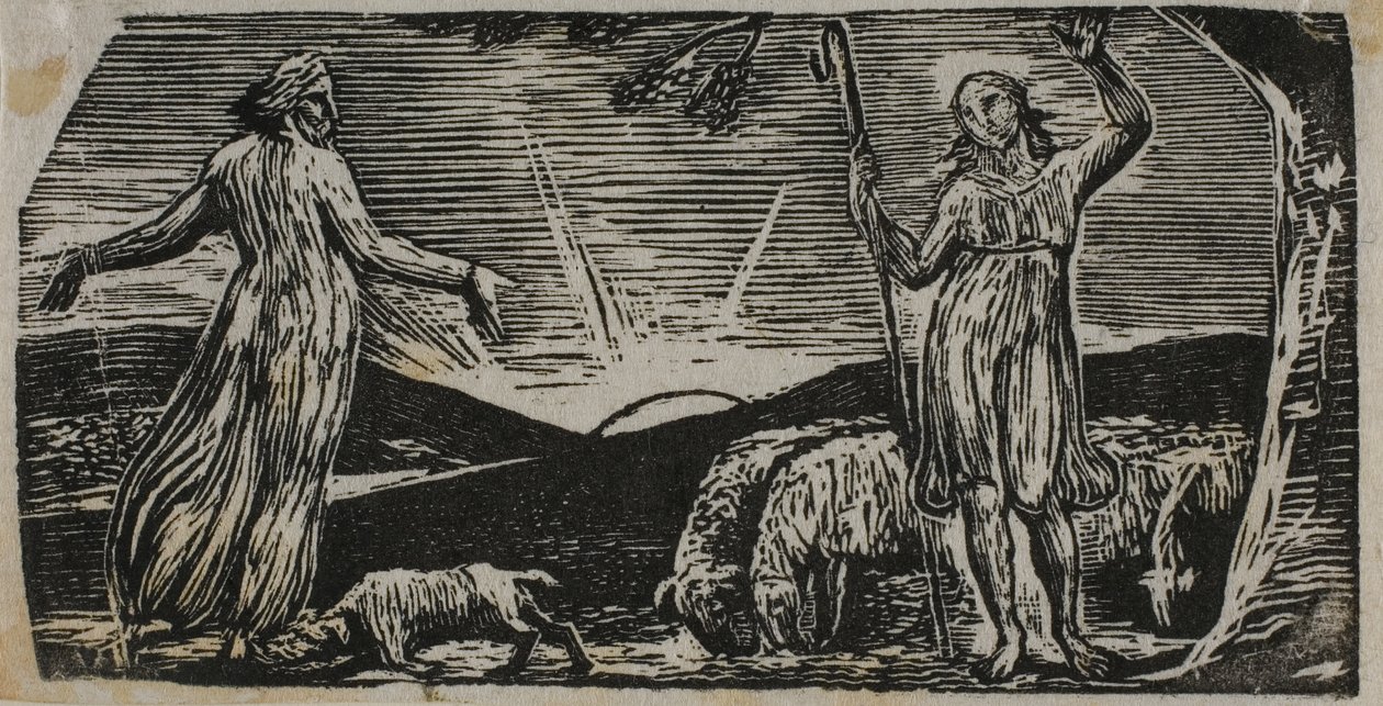 Thenot Remonstrates Colinet-vel, Vergilius pásztoraiból alkotó: William Blake
