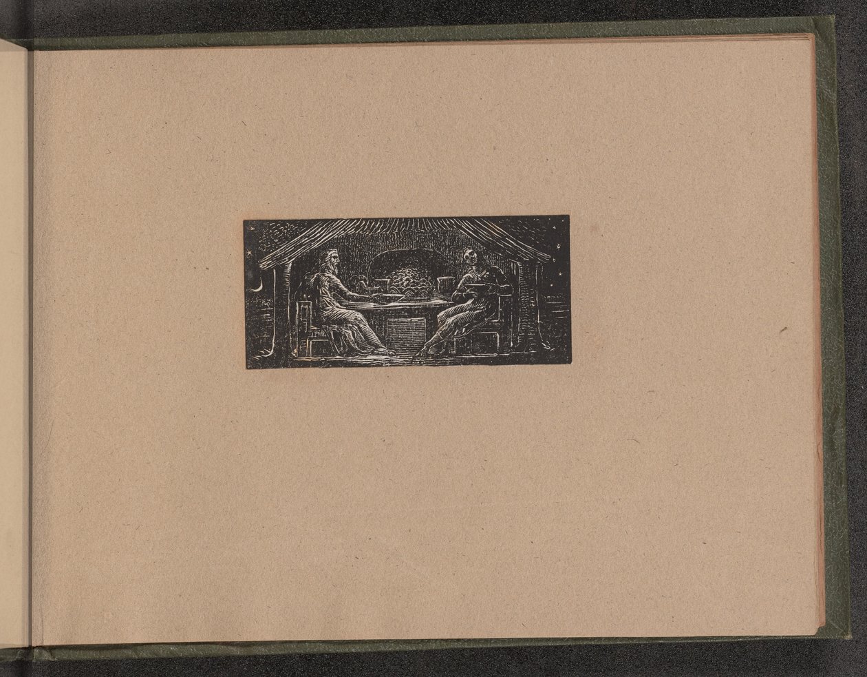 Thenot és Colinet megeszik az esti vacsorát, 1821. alkotó: William Blake