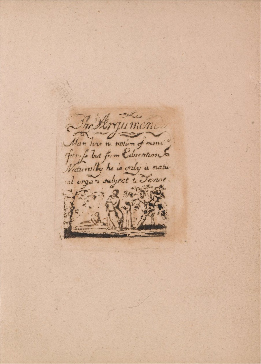 Nincs természetes vallás, 2. tábla, Az érvelés. . . . (Bentley A3) alkotó: William Blake