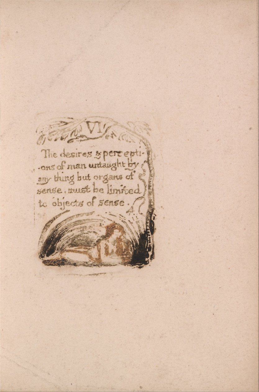 Nincs természetes vallás, 8. tábla, VI. A vágyak és felfogások. . . . (Bentley A9) alkotó: William Blake