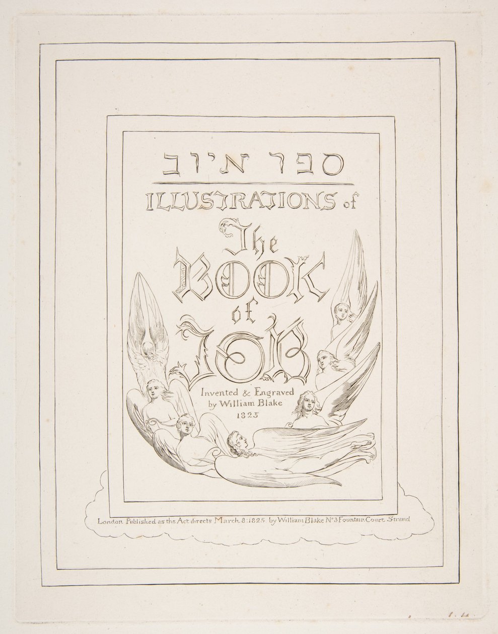 Címlap, az Illusztrációk Jób könyvéből, 1825-26. alkotó: William Blake