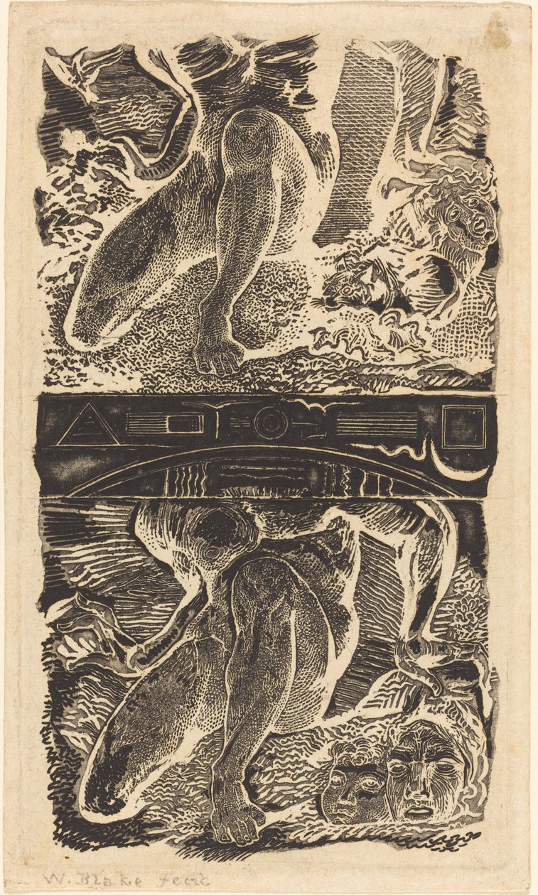 Ismeretlen téma Hadd nézzen fel a mennybe, és nevessen a fényes levegőben, esetleg c. 1805. alkotó: William Blake