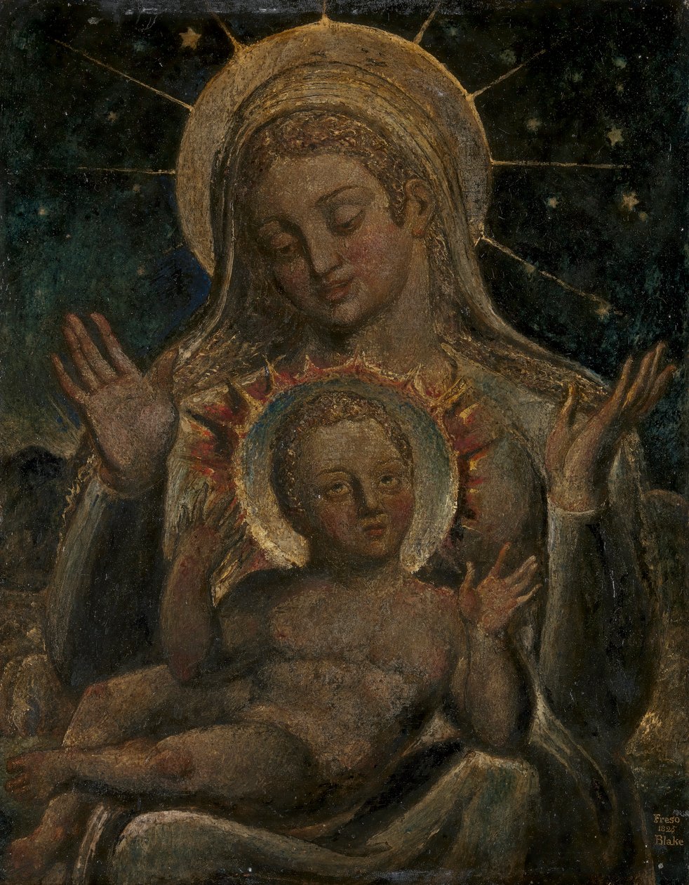 Szűz és Gyermek alkotó: William Blake