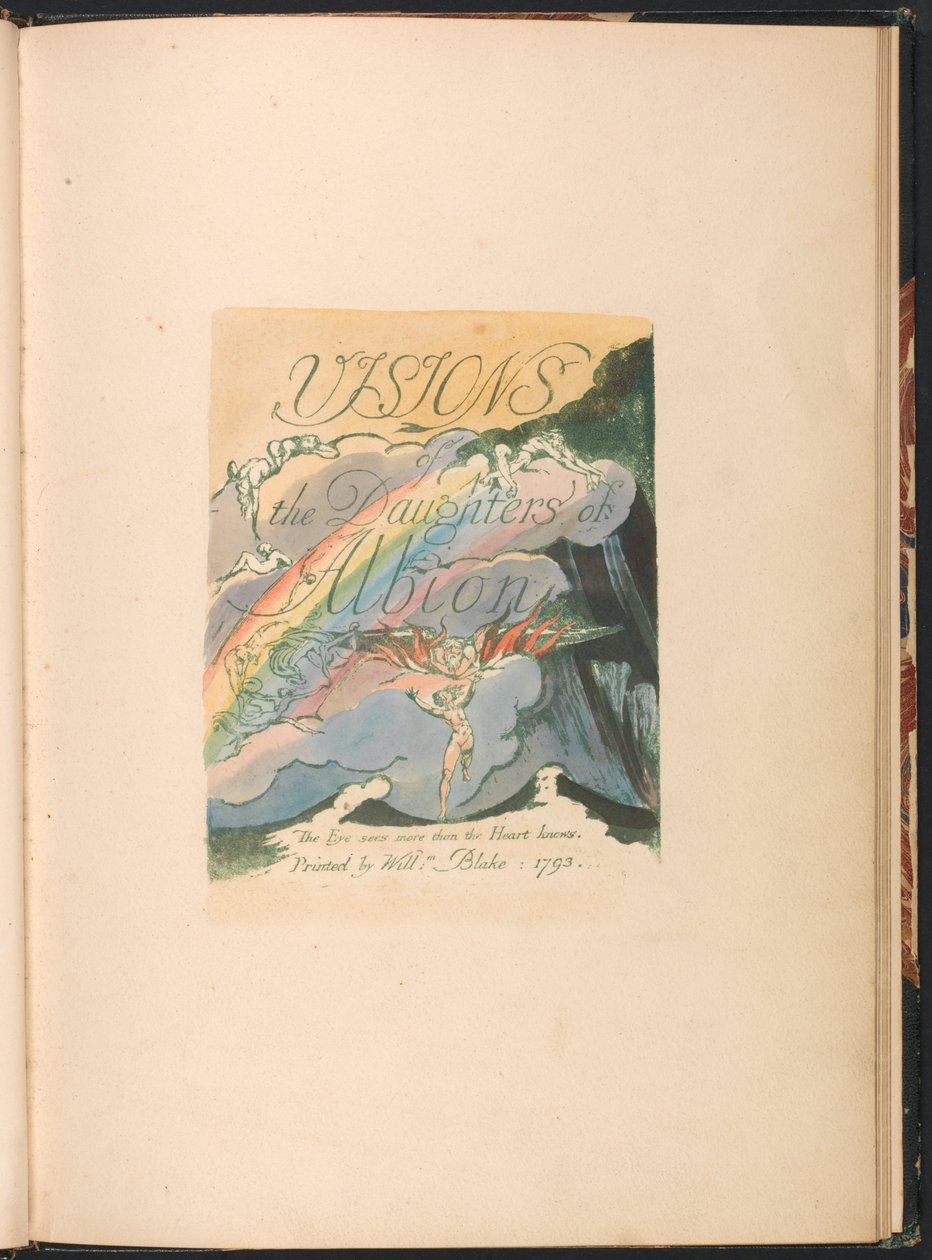 Albion lányainak látomásai, 2. tábla, címlap alkotó: William Blake