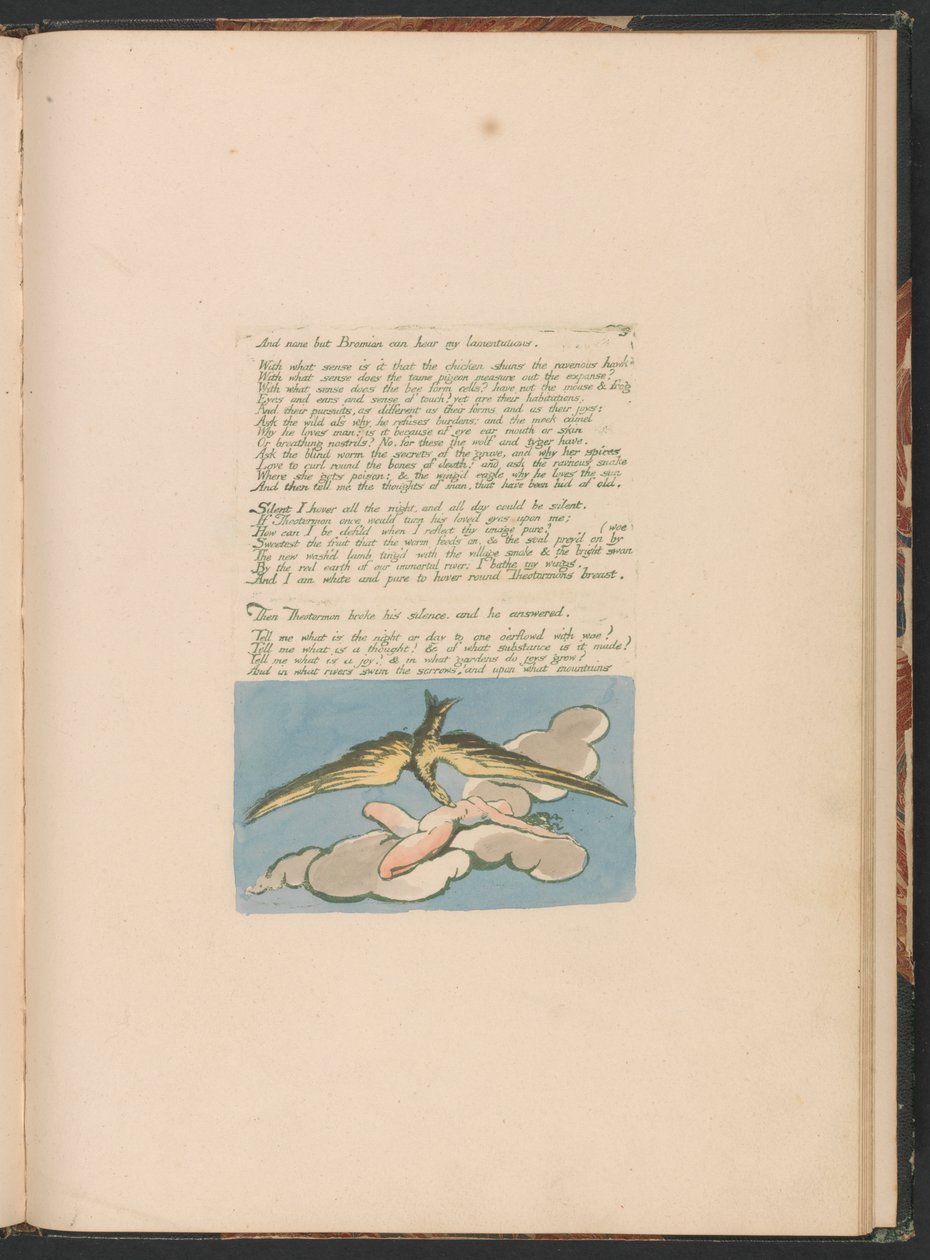 Látomások Albion lányairól, 6. tábla: "És senki más, csak Bromian..." alkotó: William Blake
