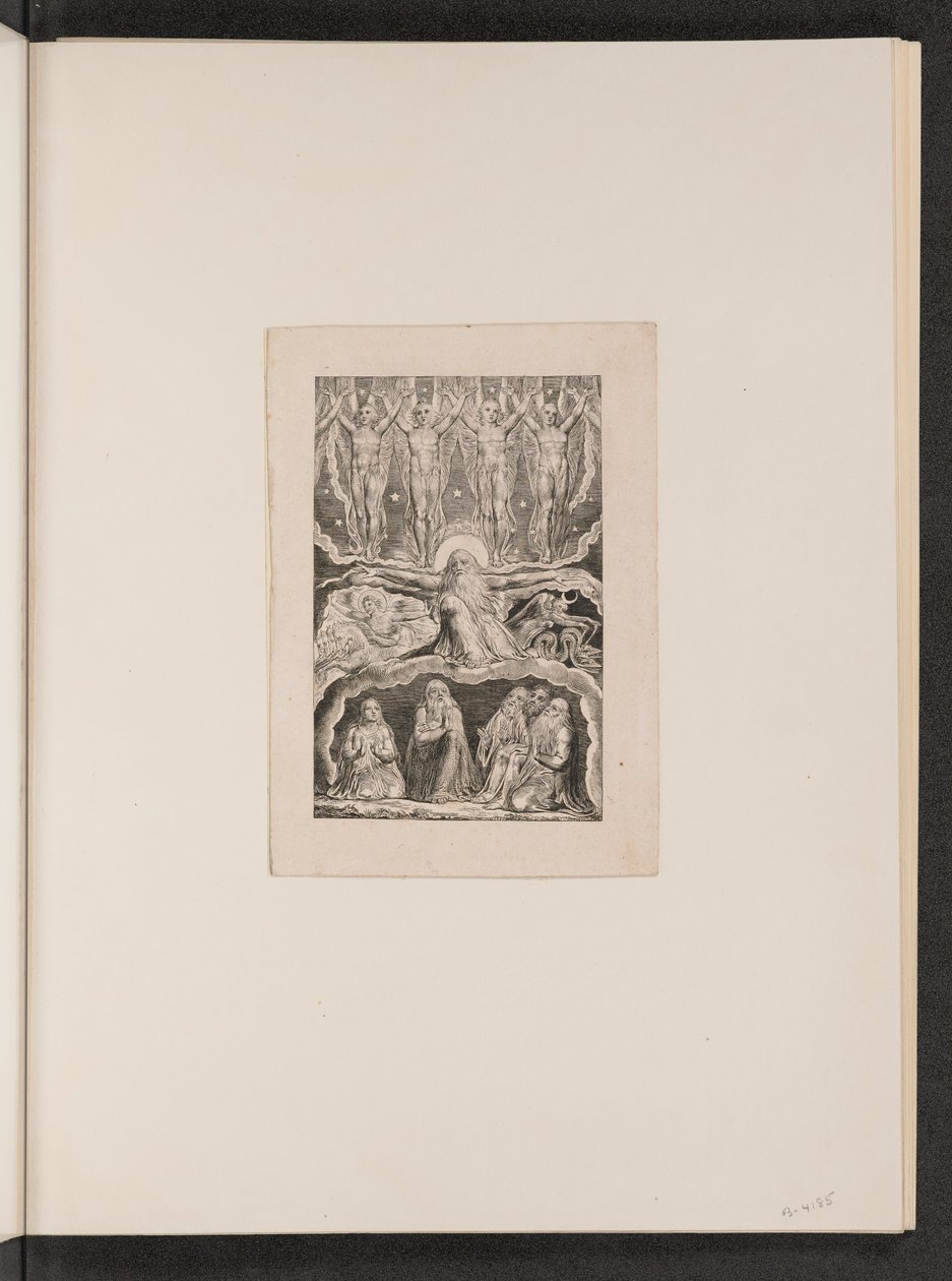 Amikor a hajnalcsillagok együtt énekeltek, 1825. alkotó: William Blake