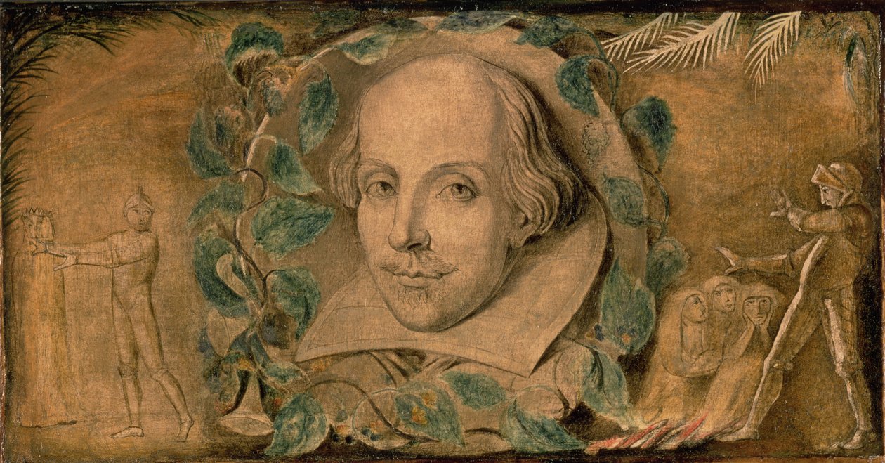 William Shakespeare, 1800-2003 körül (tempera, vászon) alkotó: William Blake
