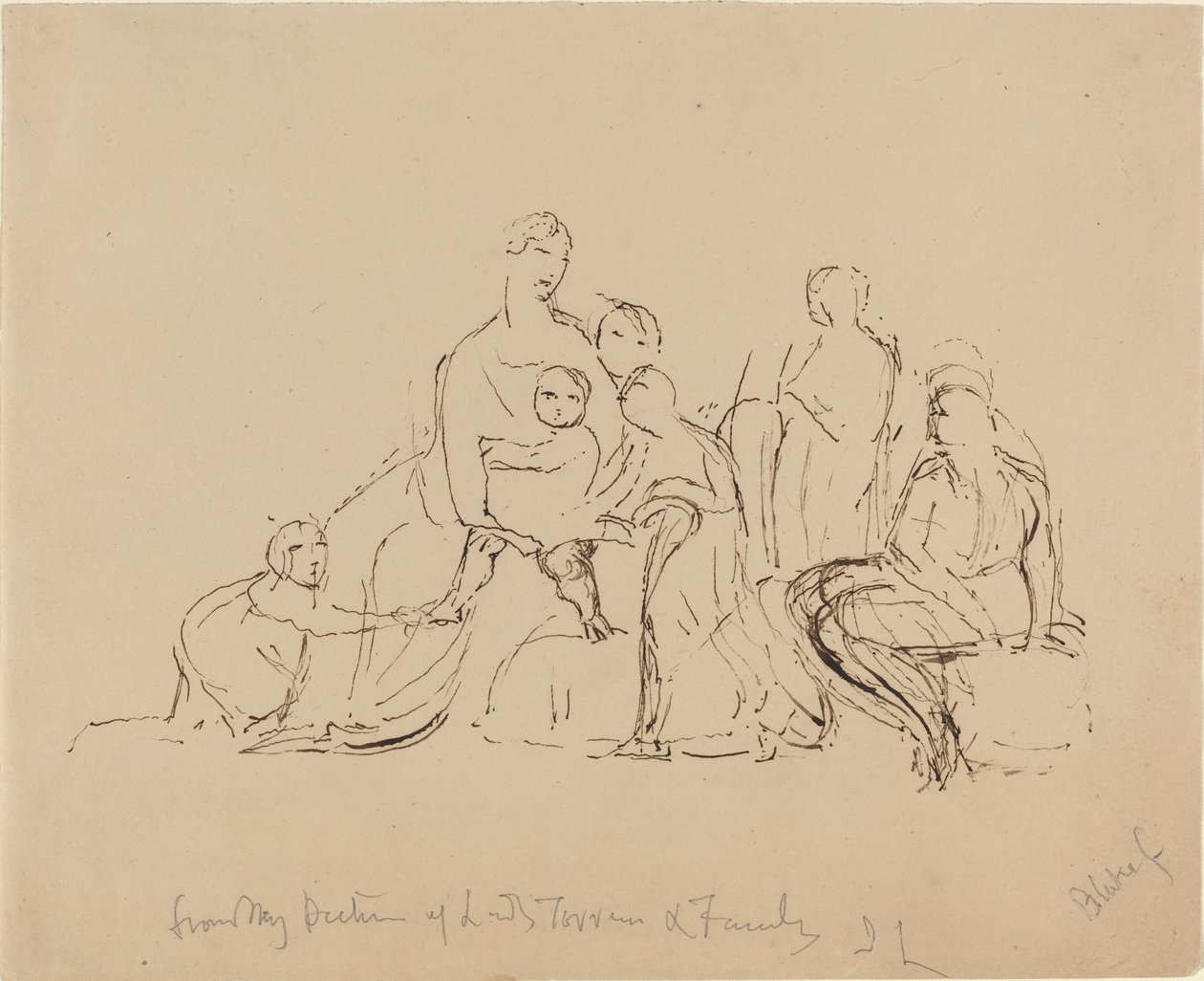 Lady Torrens és családja alkotó: William Blake after John Linnell