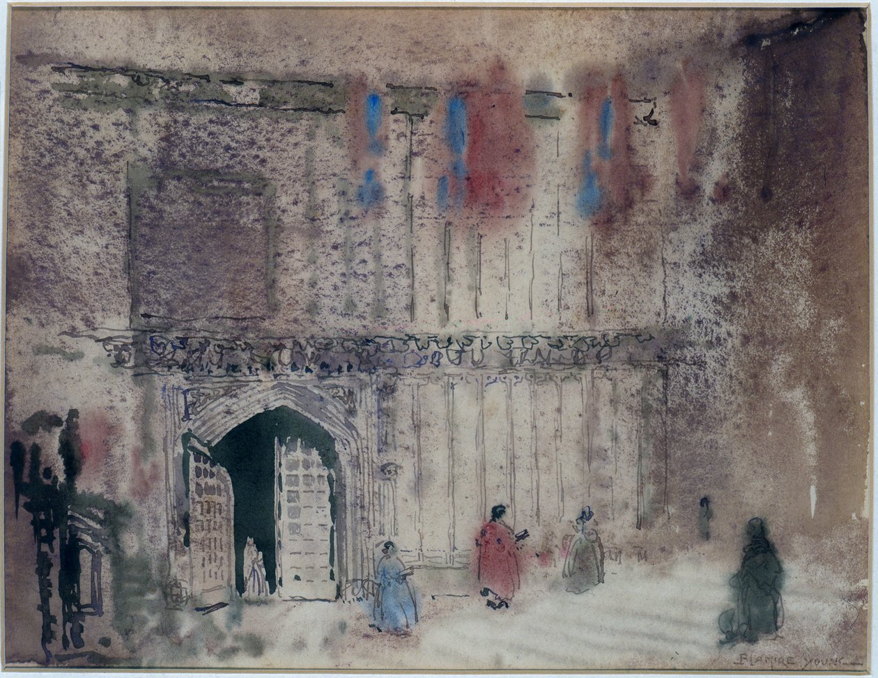 A vörös köntös (papírral) alkotó: William Blamire Young