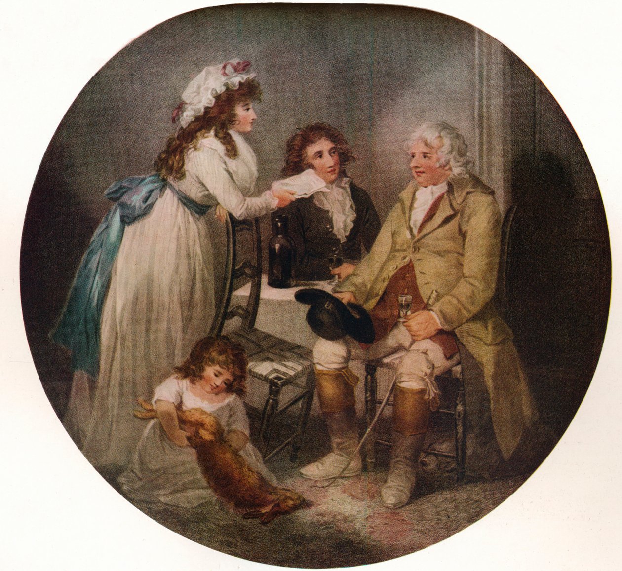 A gazdák látogatása házas lányánál a városban, 1789, 1915 alkotó: William Bond