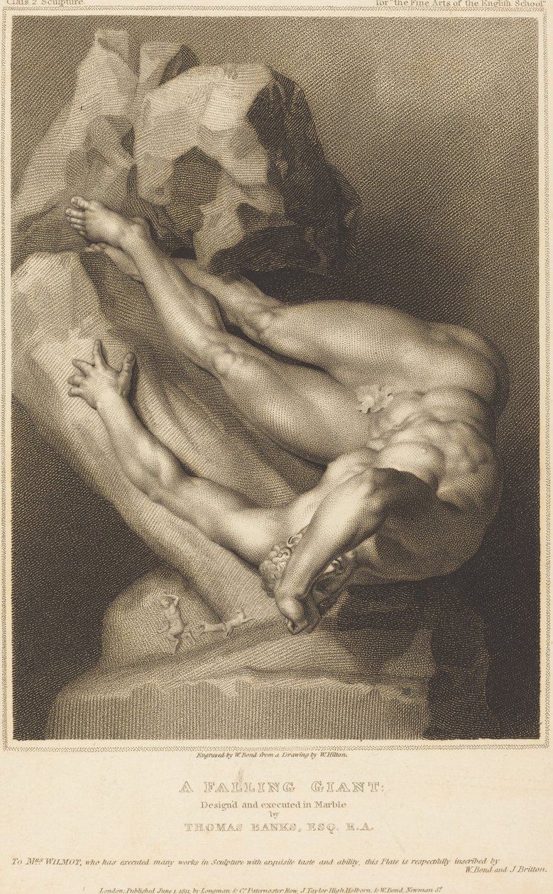 Egy zuhanó óriás alkotó: William Bond after William Hilton I after Thomas Banks