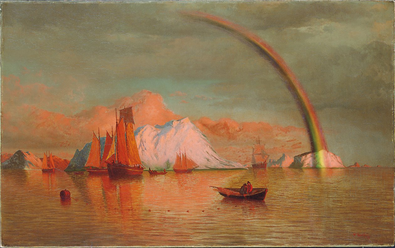 Sarkvidéki naplemente szivárvánnyal, 1877 alkotó: William Bradford