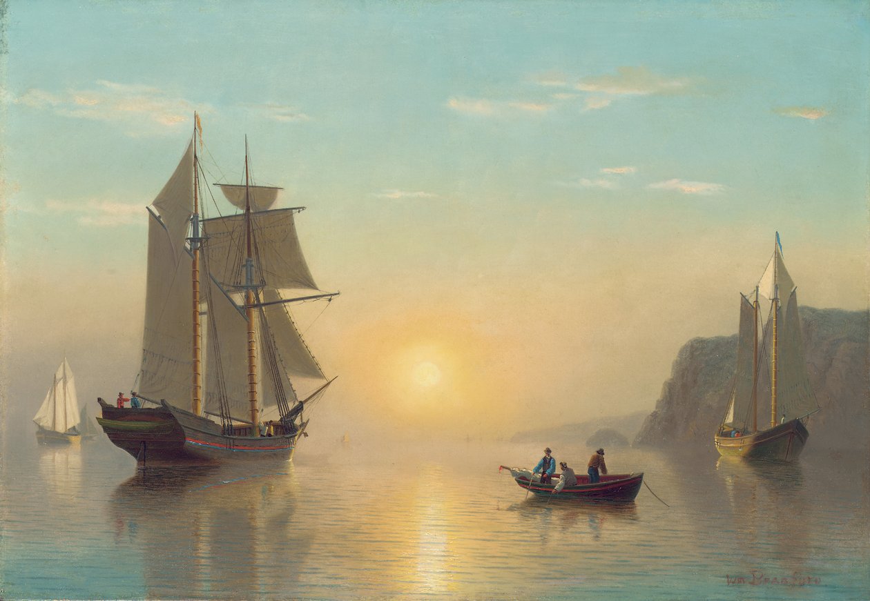 Napnyugta nyugalma a Fundy-öbölben, 1860 körül alkotó: William Bradford