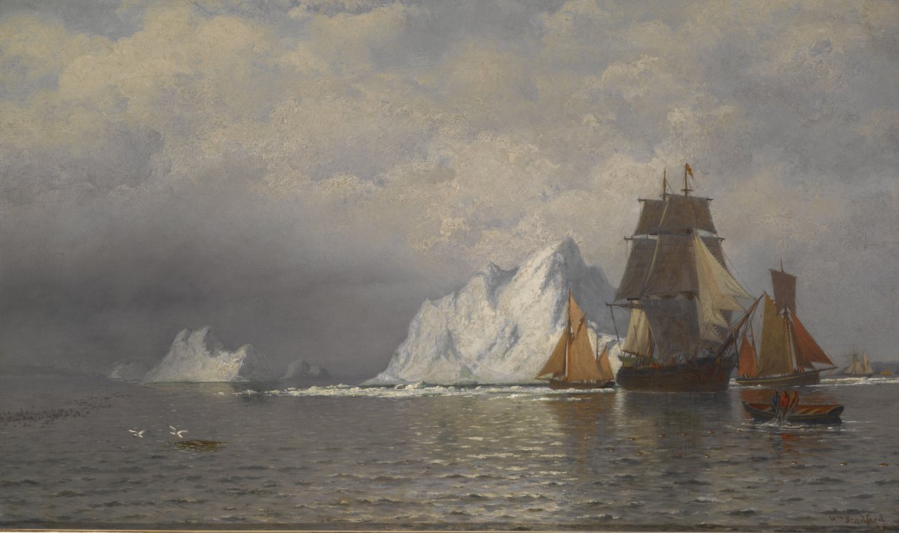 Bálnavadászok és halászhajók Labrador partja közelében, 1880 körül (olaj, vászon) alkotó: William Bradford