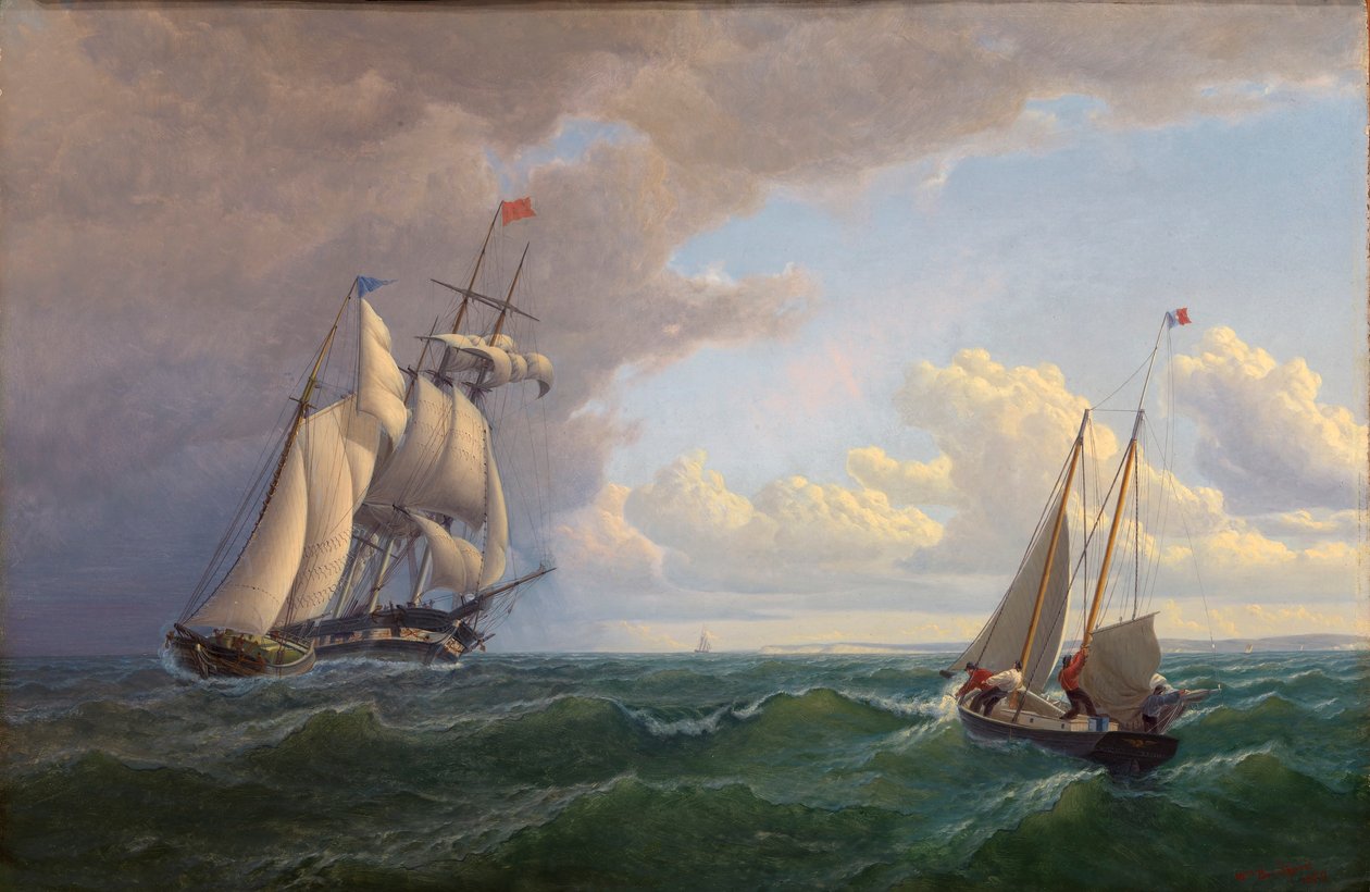 Bálnavadász a szőlőskertnél--Outward Bound alkotó: William Bradford