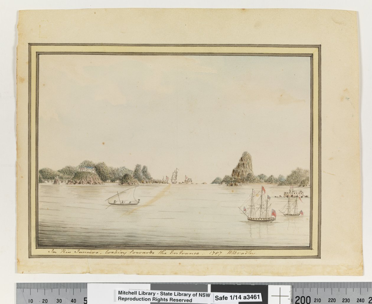 Opp. p. 36. „Rio Janeiróban, a bejárat felé nézve. 1787