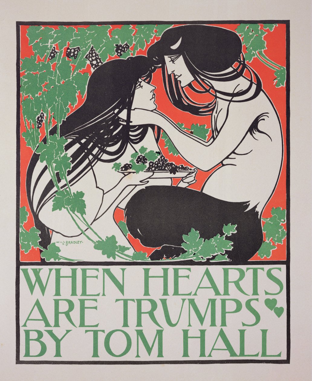 Tom Hall „When Hearts are Trumps” című plakát reprodukciója (lásd: 41529) alkotó: William Bradley