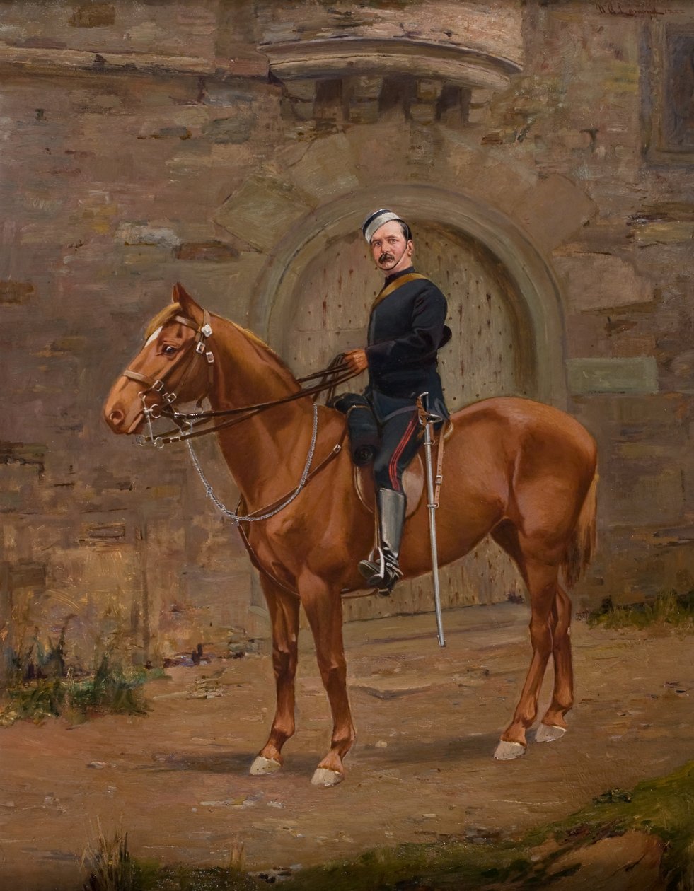 Egy önkéntes tiszt lóháton alkotó: William Bradley Lamond