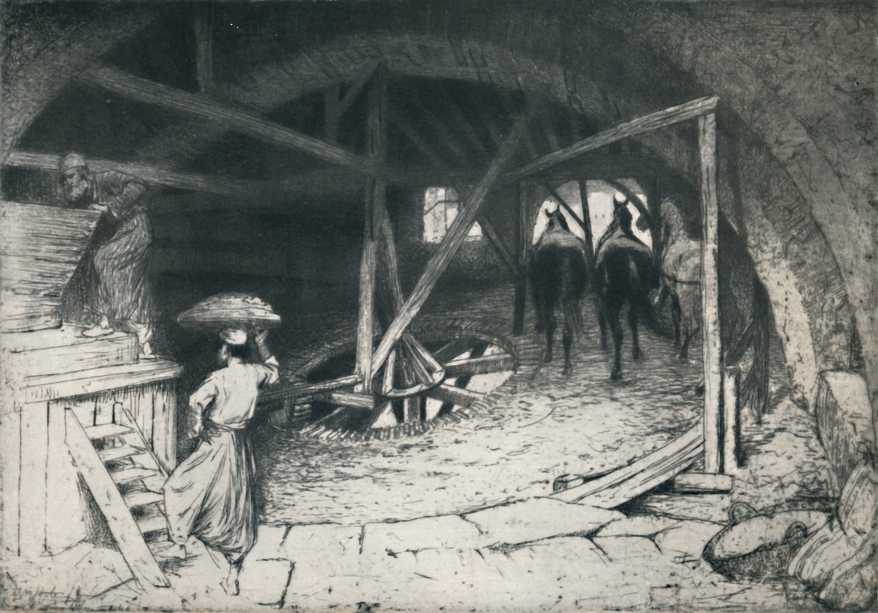 Egy galileai lisztmalom, 19. század vége – 20. század eleje, 1922. alkotó: William Brassey Hole