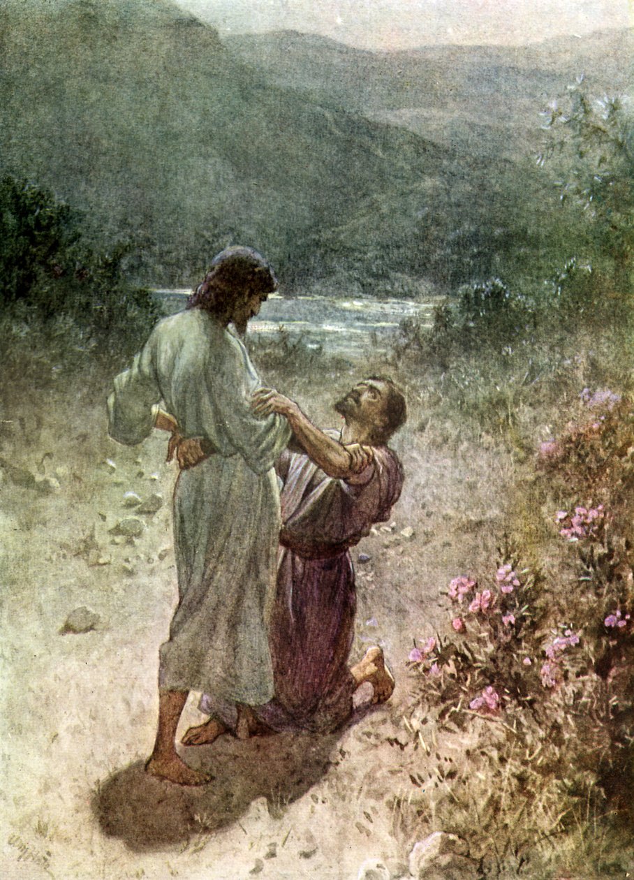 Jákob és az angyal Penielben - Biblia alkotó: William Brassey Hole