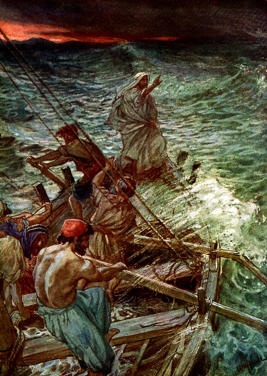 Jézus lecsendesíti a vihart - Biblia alkotó: William Brassey Hole