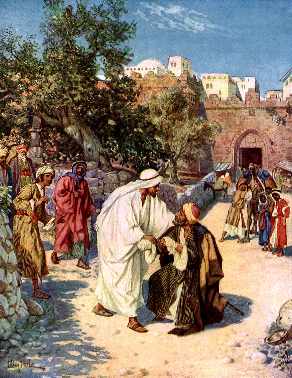 Jézus megtisztít egy leprást - Biblia alkotó: William Brassey Hole