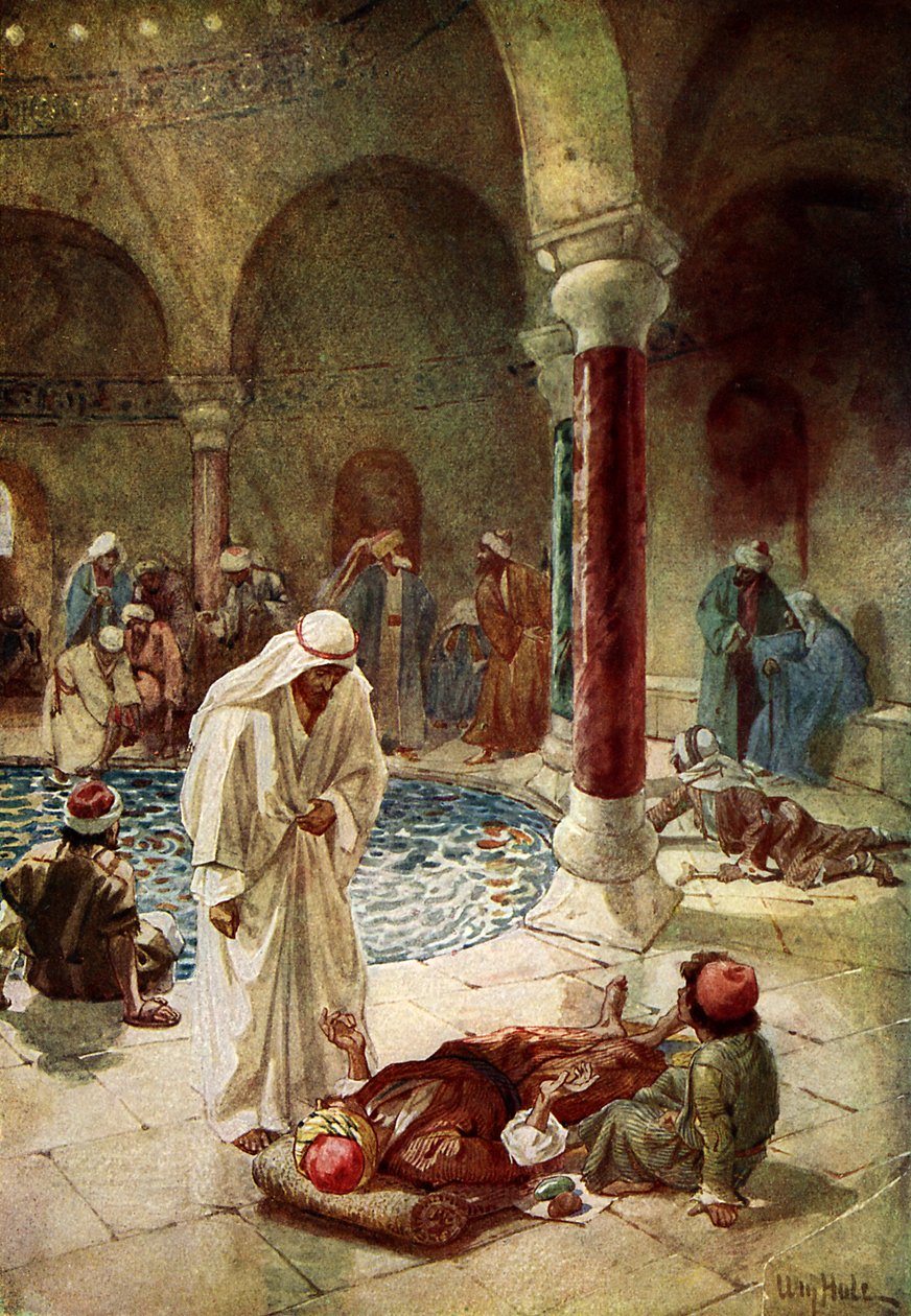 Jézus meggyógyít egy beteg embert - Biblia alkotó: William Brassey Hole