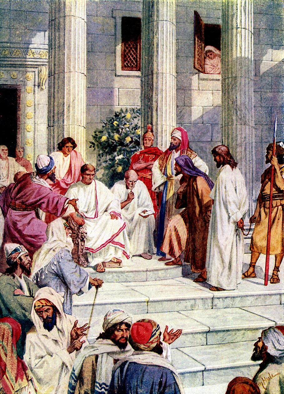 Jézust Poncius Pilátushoz viszik – Biblia alkotó: William Brassey Hole