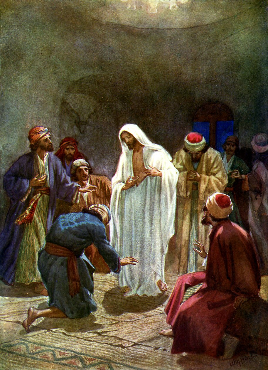 Jézus megmutatja a tanítványoknak a sebeit - Biblia alkotó: William Brassey Hole