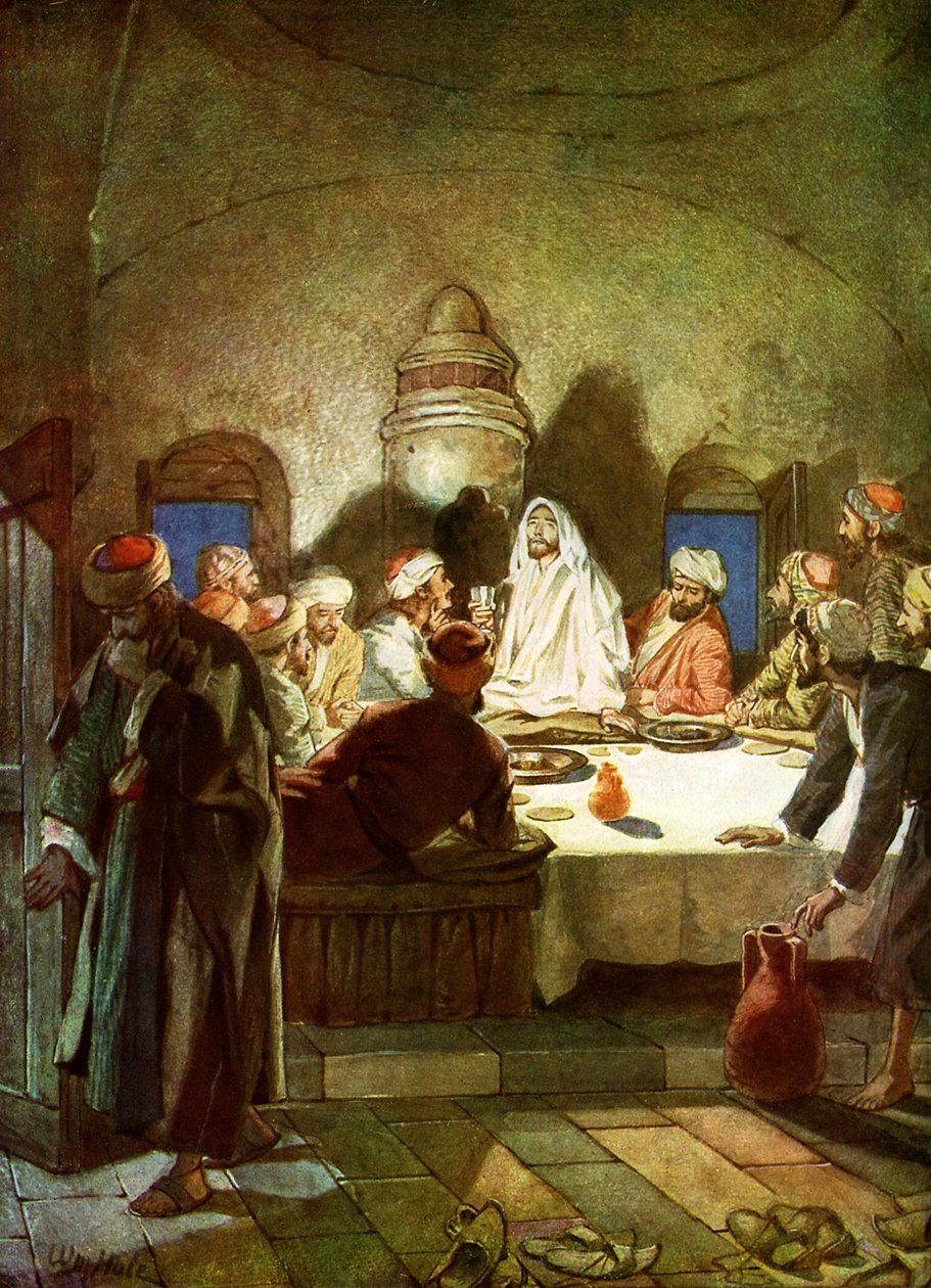 Jézus azt mondja tanítványainak, hogy elárulják – Biblia alkotó: William Brassey Hole